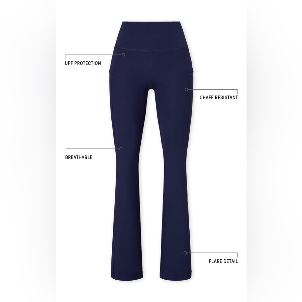 NWT- Fabletics Oasis Pureluxe HW Pocketed Kick Flare -MERLOT (32”) REG INSEAM - Picture 12 of 12